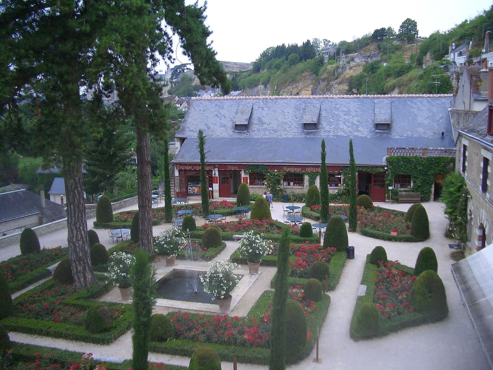 le jardin du Clos Lucé vu d'en haut