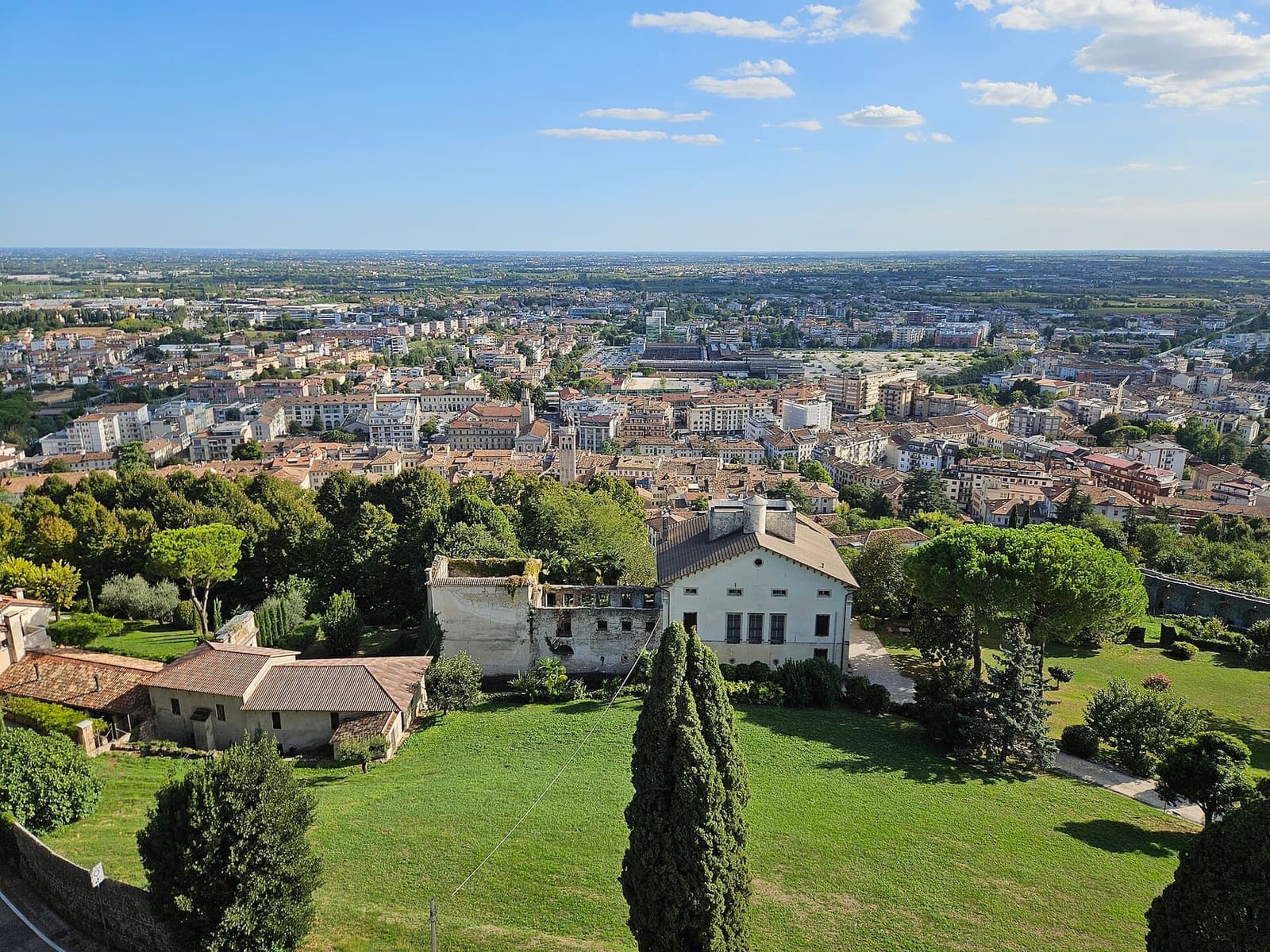 Conegliano e la pianura viste dal colle del castello