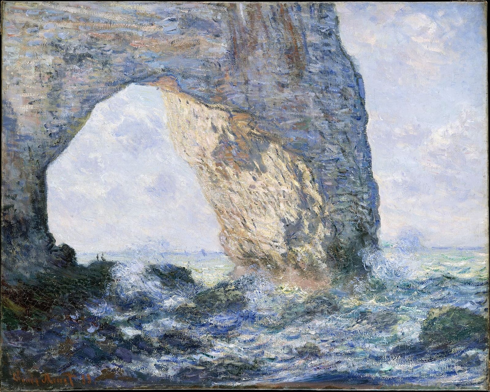 La Manneporte, das Bild, das Claude Monet 1883 in Étretat malte