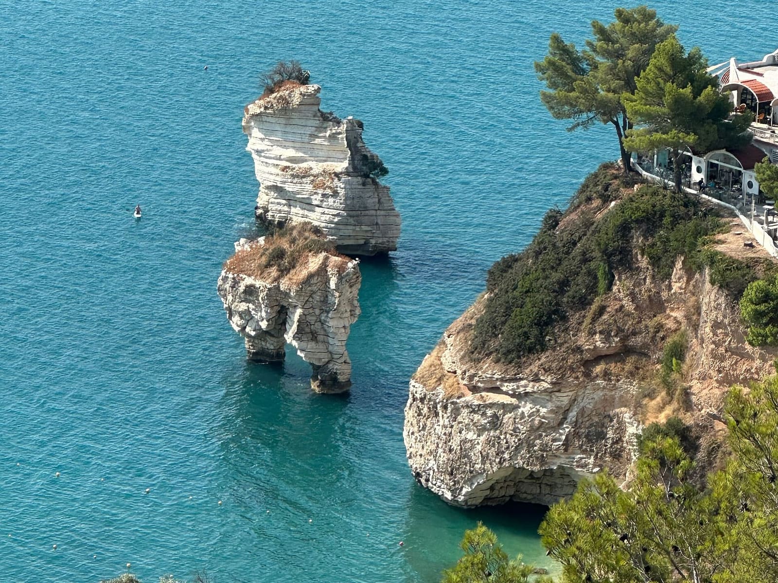 die zwei Felsnadeln der Baia delle Zagare, der Arco di Diomede und die Forbici