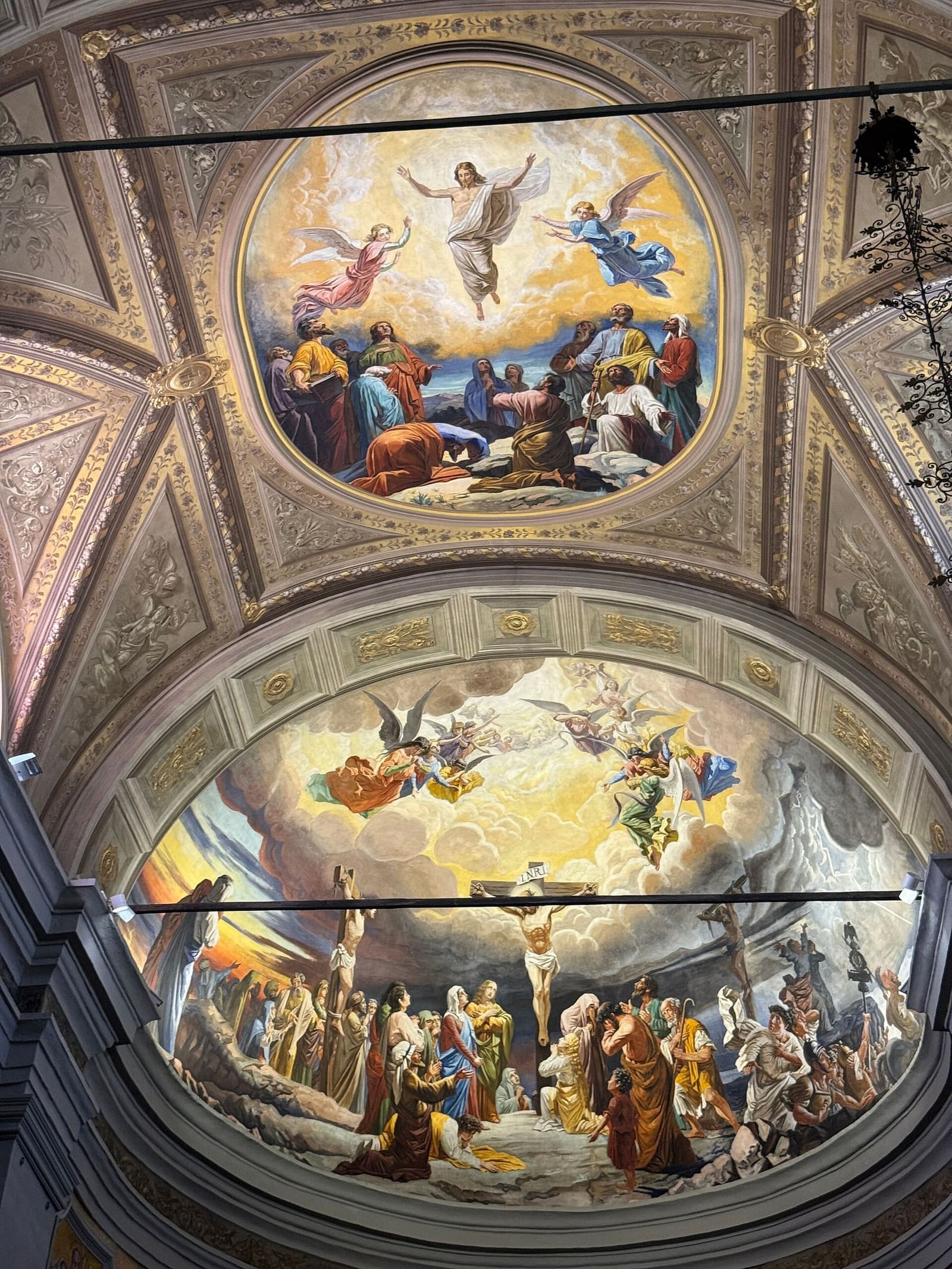 gli affreschi della volta e del catino absidale nel Duomo di Palmanova