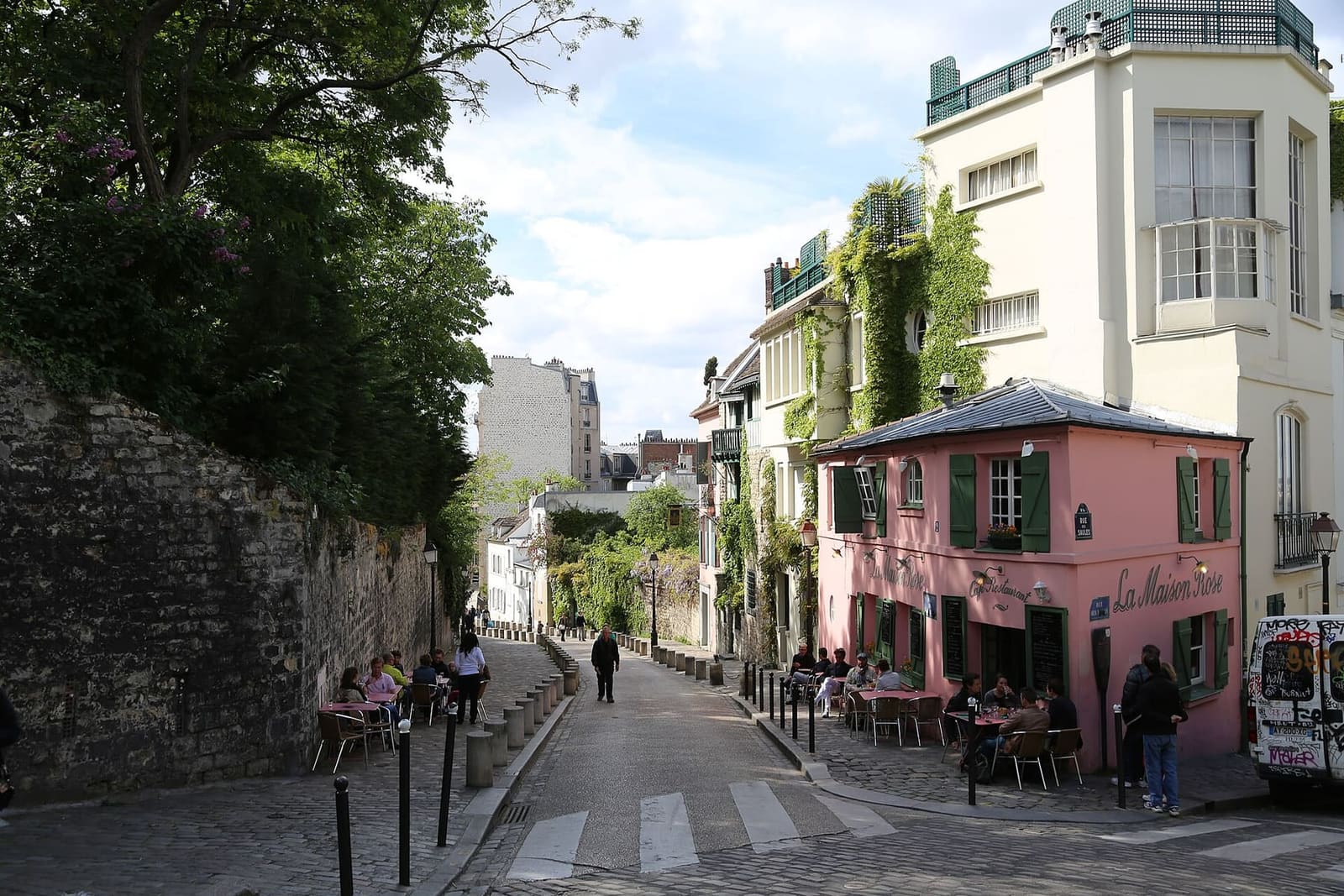die Maison Rose an der Ecke der Rue de l'Abreuvoir, in Montmartre