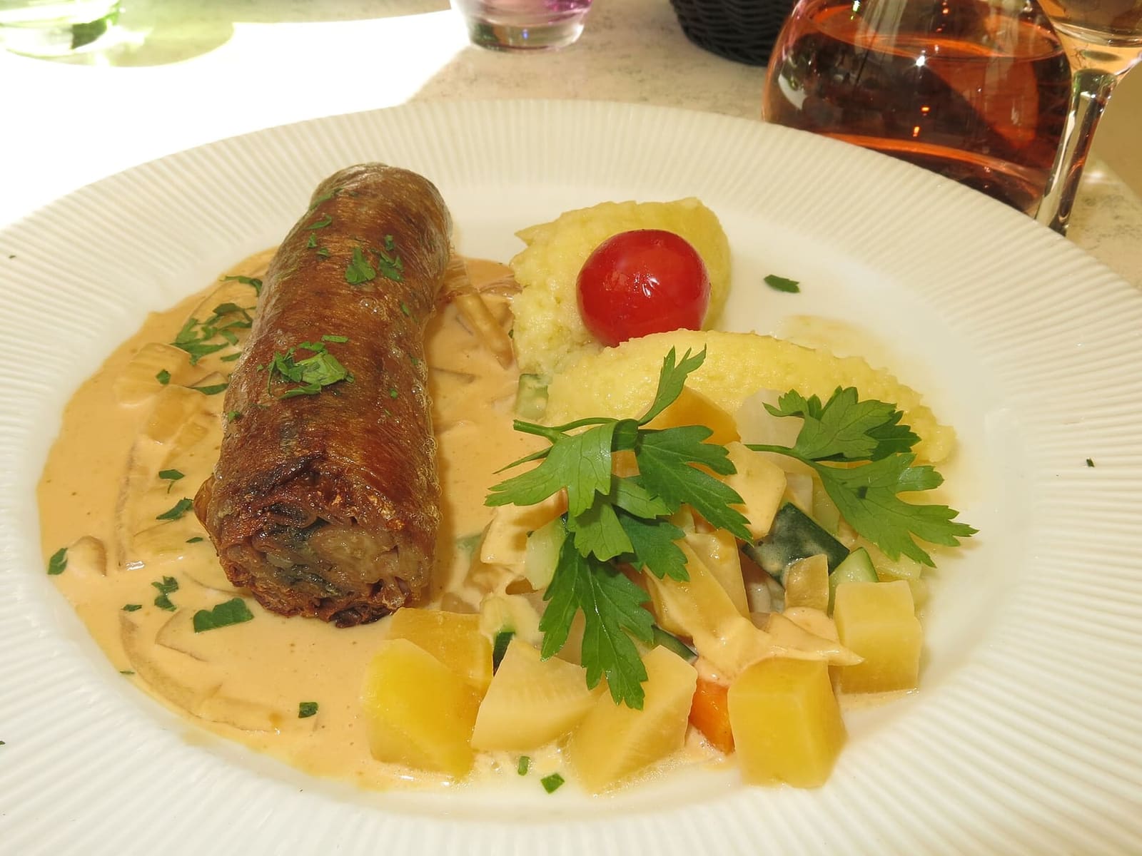 Andouillette gratinée au Chaource