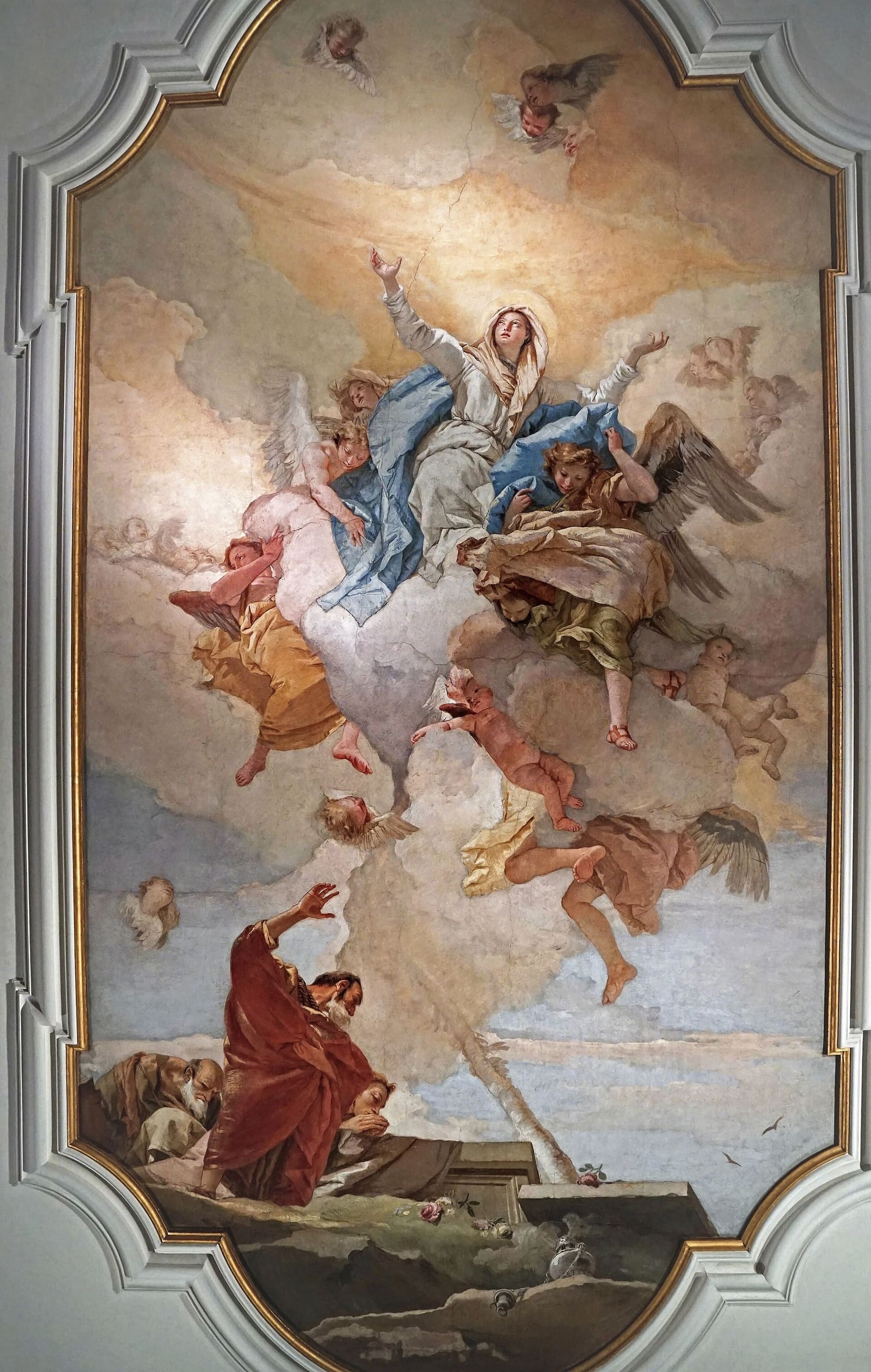 l'Assunta di Giambattista Tiepolo sul soffitto dell'Oratorio della Purità