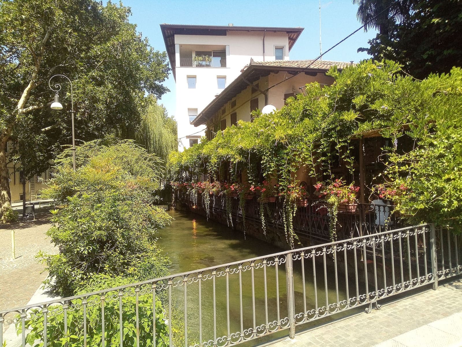 la roggia di Udine che scorre lungo via Zanon fra il verde